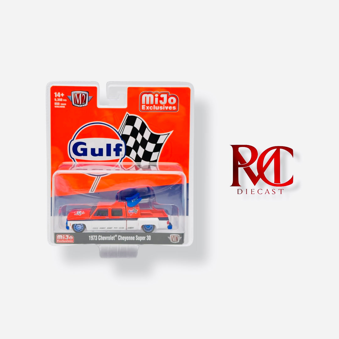 M2 MACHINES CHASE 1:64 1973 CHEVROLET CHEYENNE SUPER 30 GULF RACING – MIJO EXCLUSIVES LIMITED EDITION
