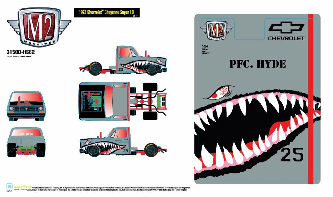M2 Machines 1973 Chevrolet® Cheyenne Super 10 – "PFC. HYDE"