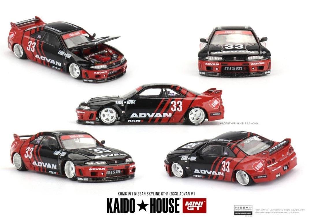 (Pre Order) Kaido House x Mini Gt Nissan Skyline GT-R (R33) Kaido Works ADVAN