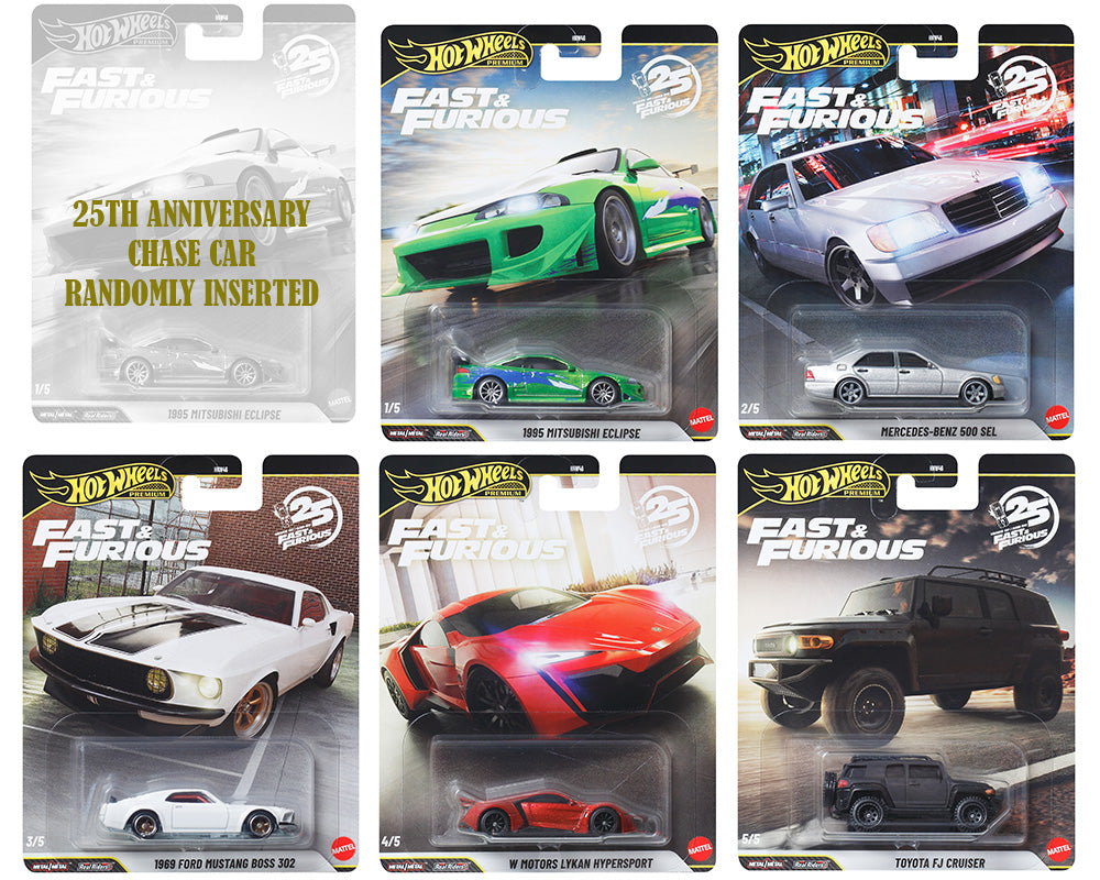 (Preorder) Hot Wheels 1:64 Fast & Furious 25Th Anniversary Premium 2026 M Assortment * Case of 10 Sealed*