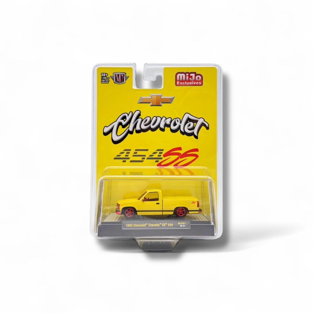 M2 Machines 1:64 1993 Chevrolet SS 454 Pickup Truck – Yellow – MiJo Exclusives Limited Edition