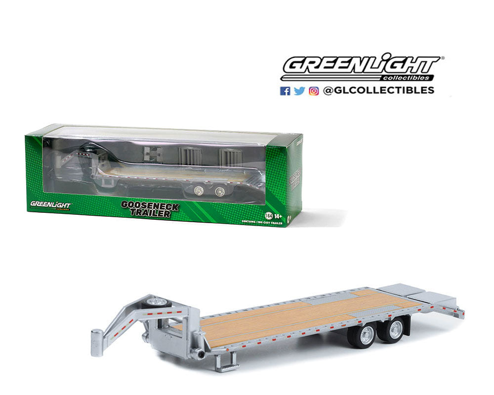 (Preorder) Greenlight 1:64 Gooseneck Trailer – Grey – Hobby Exclusive