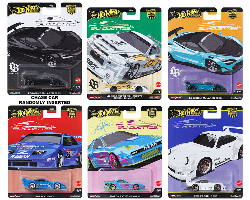 Hot Wheels 1:64 Car Culture 2025 G Case – SILHOUETTES *SET OF 5*