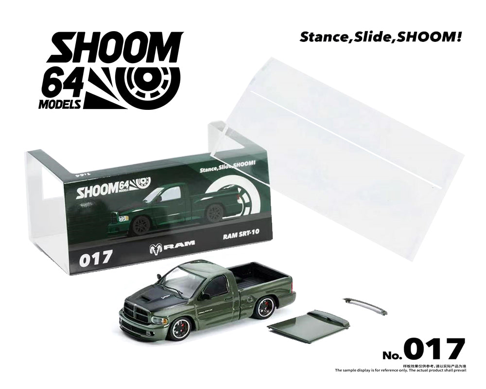 (Preorder) SHOOM64 1:64 2003 Dodge Ram SRT-10 Pickup – Green Metallic – Limited Edition