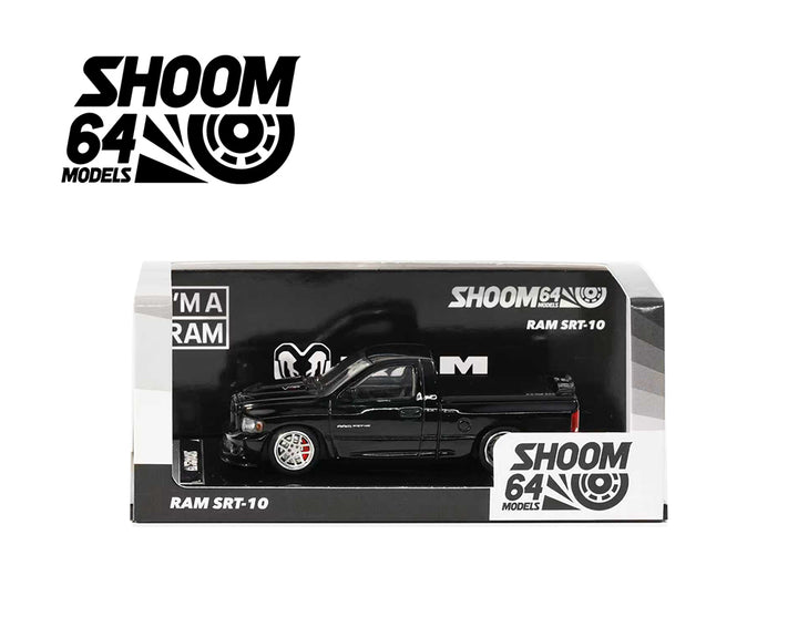 (Preorder) SHOOM64 1:64 2003 Dodge Ram SRT-10 Pickup – Black